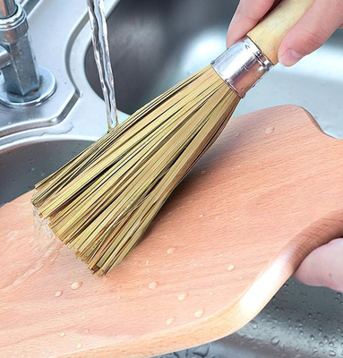 Il piatto di bambù a 11,8 pollici di sfregatura sfrega lo strumento domestico della cucina del ristorante della spazzola