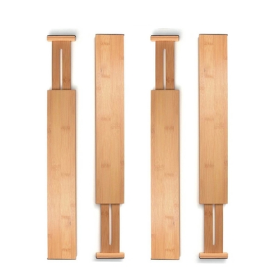 Resistenza all'acqua Divisori di cassetti in bambù Set di 6 per utensili da cucina