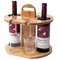 11.8x9.8x11.8 pollici di legno Wine Rack Wine Storage Set contiene 2 bottiglie e 4 bicchieri