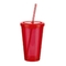 Chiavetta di plastica Cups Double Wall dei bicchieri di rossi carmini 500ml