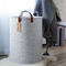maniglie del cuoio artificiale di Grey Felt Storage Basket With della lavanderia di 4mm