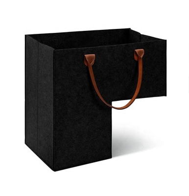 Canestro ritenuto premio di punto di 32x33cm per le scale con le maniglie di cuoio