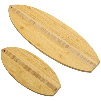 Lavare il bordo di bambù a forma di 2pcs di Block Wood Cutting del macellaio del surf