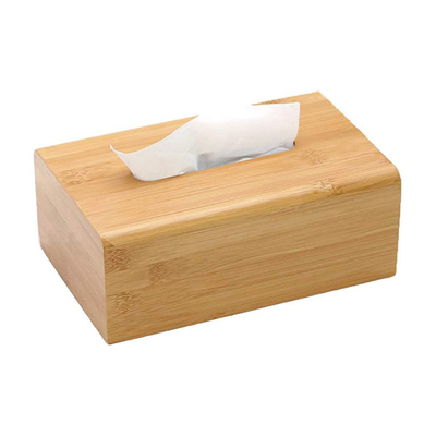 Carta di bambù 21*14*8CM Eco Friendly Tissue Box Legno rettangolare