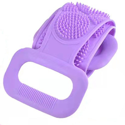 Spazzola parteggiata 70cm del bagno del silicone della maniglia della spugna del corpo doppia