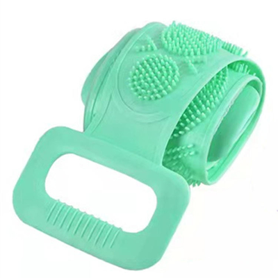 Spazzola parteggiata 70cm del bagno del silicone della maniglia della spugna del corpo doppia