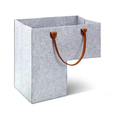 Canestro ritenuto premio di punto di 32x33cm per le scale con le maniglie di cuoio