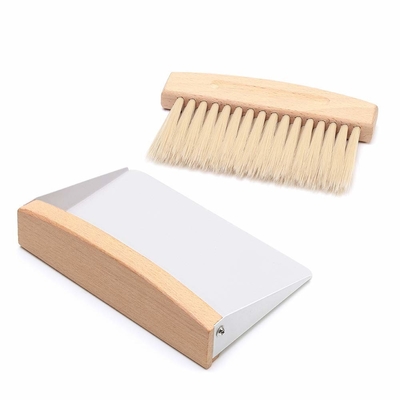 Mini spazzola di pulizia di legno domestica della spazzola di pulizia della tastiera del set di pennelli di paletta per la spazzatura