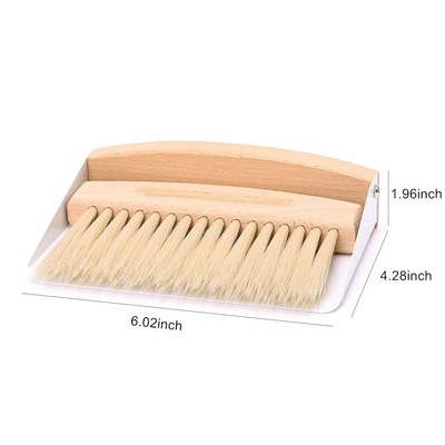Mini spazzola di pulizia di legno domestica della spazzola di pulizia della tastiera del set di pennelli di paletta per la spazzatura