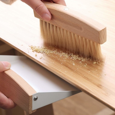 Mini spazzola di pulizia di legno domestica della spazzola di pulizia della tastiera del set di pennelli di paletta per la spazzatura