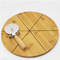 Intorno alla pizza di bambù Tray With Cutter Wheel di disaccordo di Block Cutting Board del macellaio di 25cm