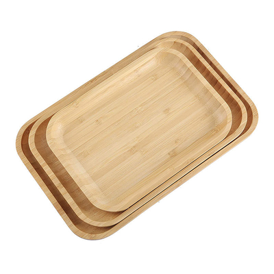 Piatto di legno da 1,9 cm Piccolo vassoio in bambù