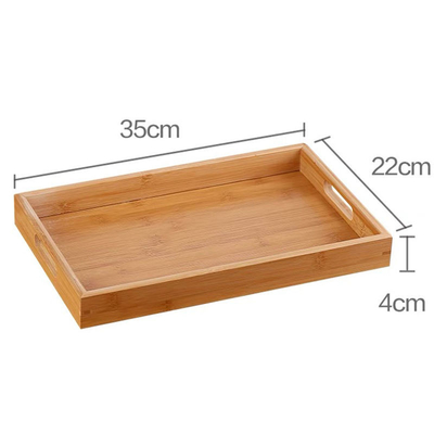 Tavolo di bambù rettangolare ecologico con design moderno sostenibile e palette di colori naturali